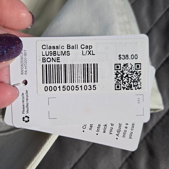 NWT Lululemon Classic Ball Cap - L/XL Bone main image 8